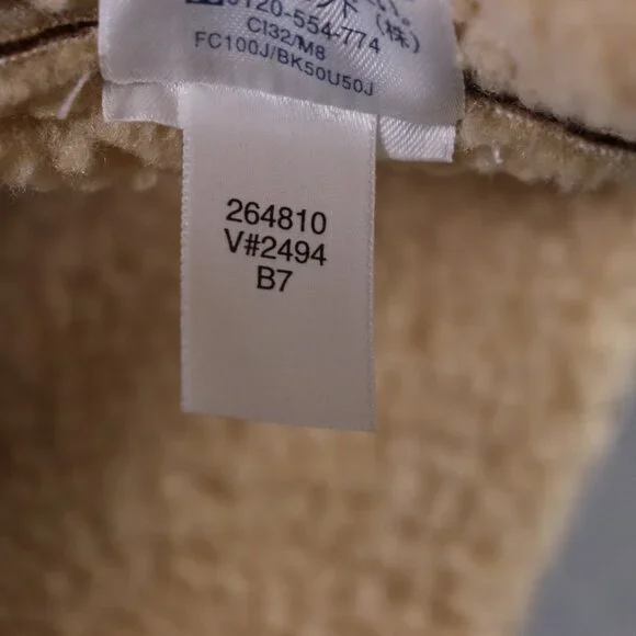 Lands End Faux Suede Sherpa Vest Women’s XL Petite 18-20 Brown Lined Full Zip - Picture 14 of 16